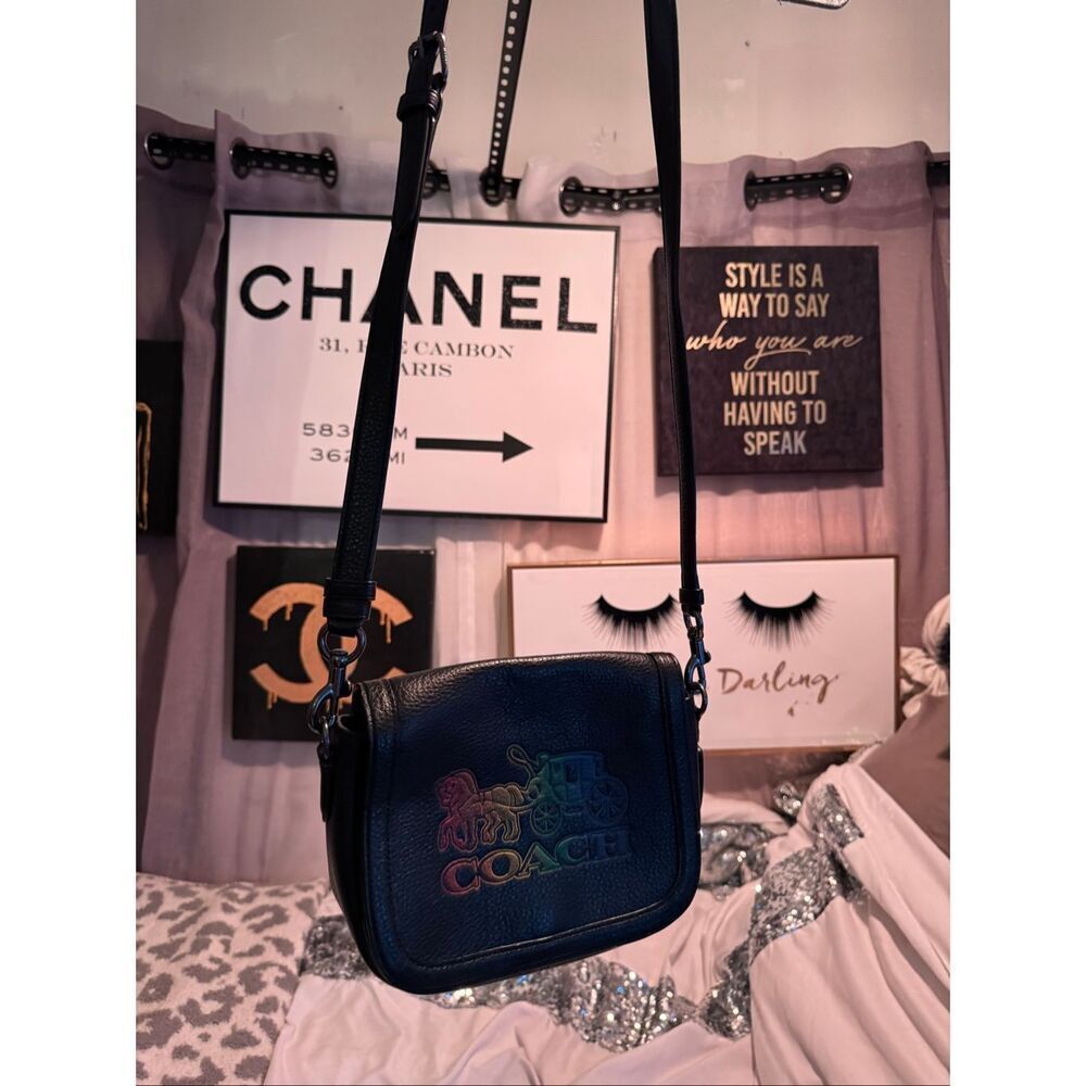COACh rainbow horse & carriage crossbody/shoulder bag/purse pocketbook handbag - Picture 14 of 14